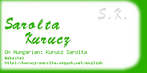 sarolta kurucz business card